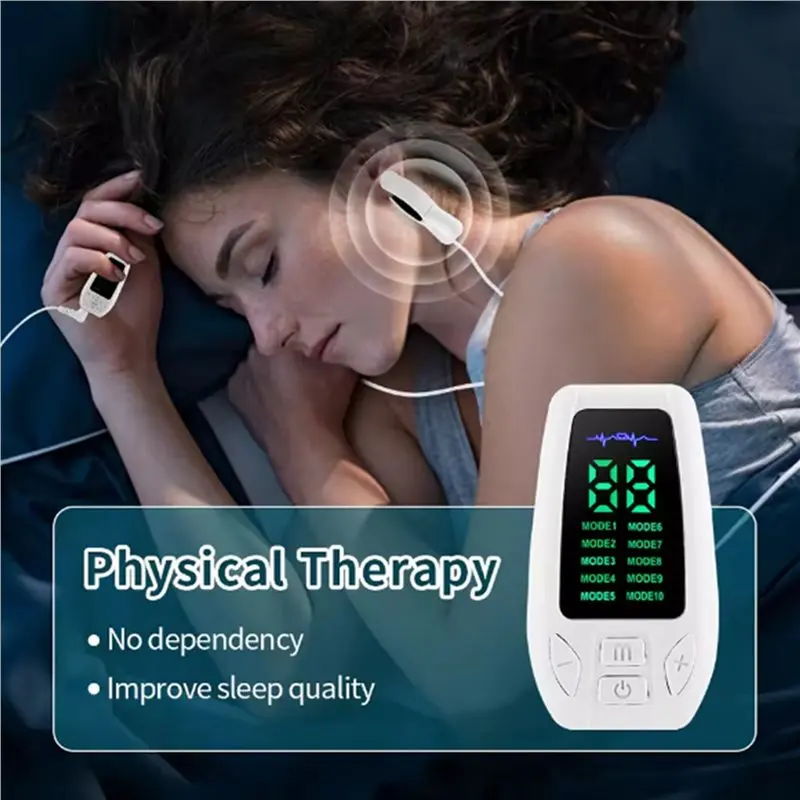 A55X-2X 10 modalità Dispositivo di ausilio al sonno Microcorrente CES Strumento per dormire Insonnia Ansia Depressione Macchina per dormire veloce