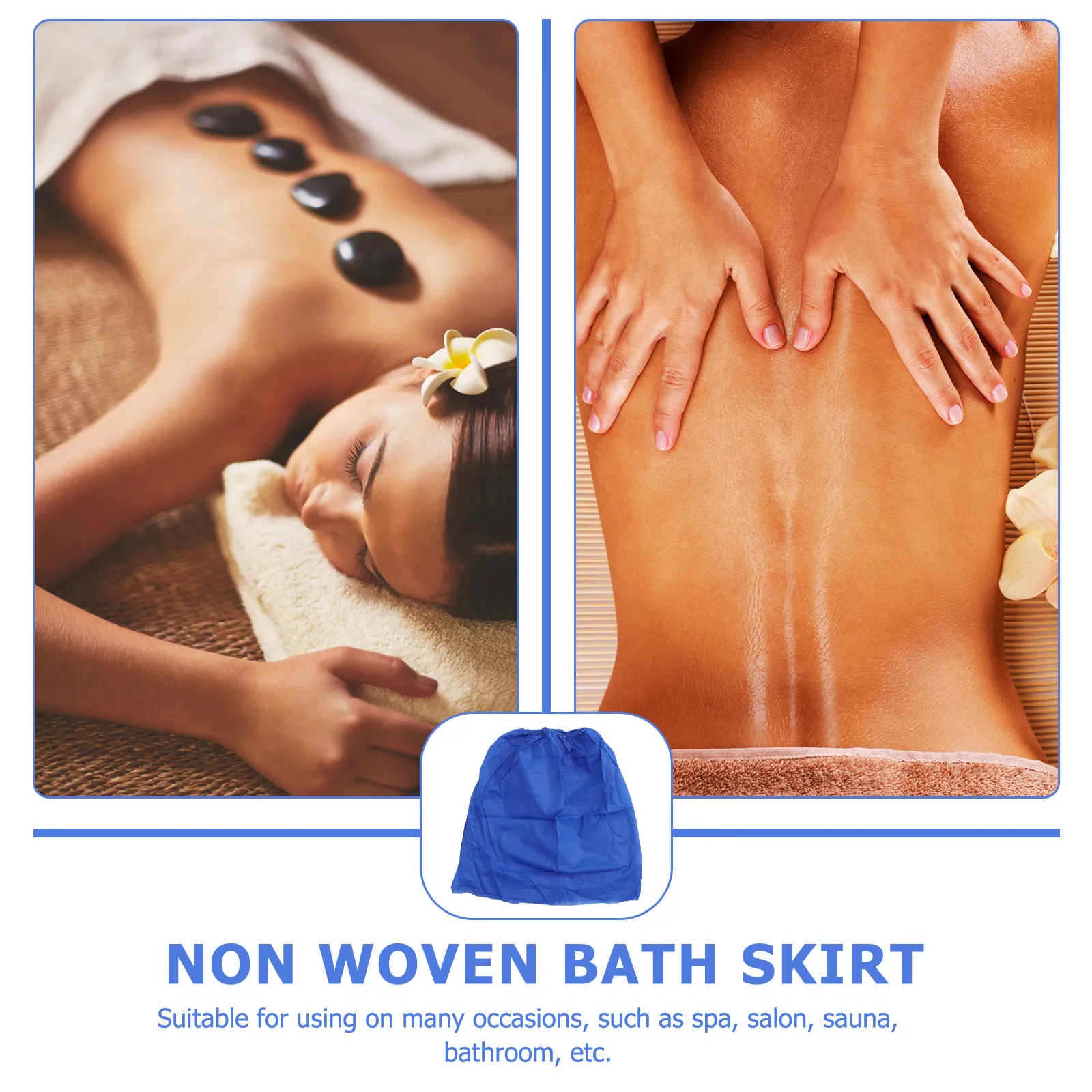 10pcs Disposable Non-Woven Bath Skirts for Spa, Salon, Sauna & Travel – Breathable, Skin-Friendly, Comfortable