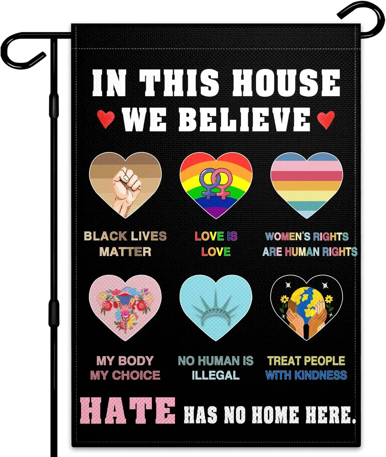 Be The Change You Wish To See In The World Садовые флаги для улицы 12x18 дюймов Гордость Доброта Садовый флаг Вертикальный двойной Si XAA