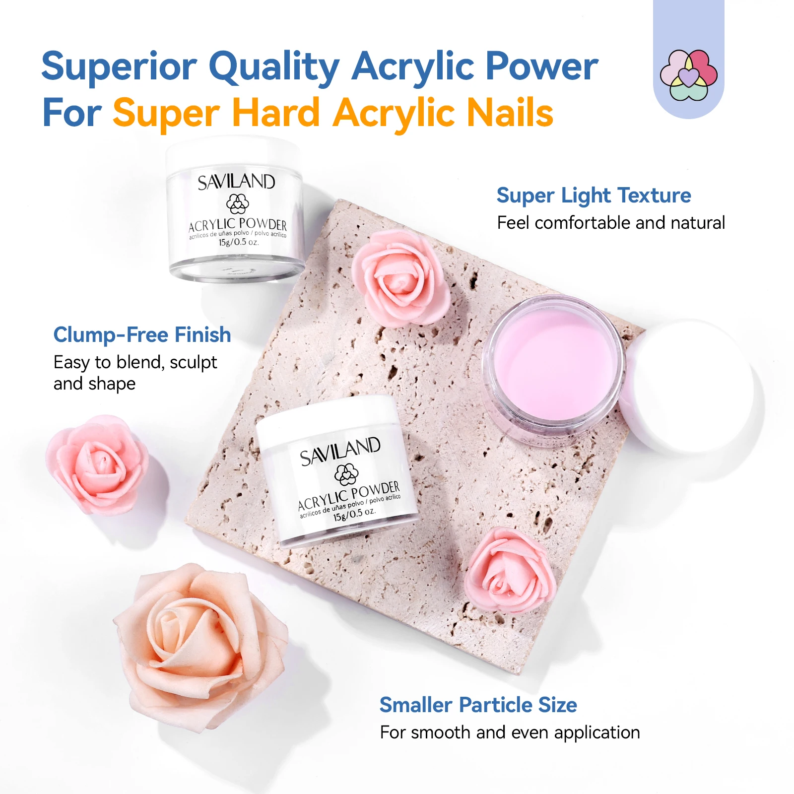 SAVILAND Geavanceerde acryl nagelkit met elektrische nagelboormachine 3 kleuren acrylpoeder vloeistofset voor nagelverlenging snijwerk