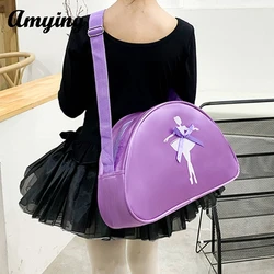 2024 Children's Dance Bag Girls One Shoulder Dance Backpack Latin Ballet Book Bag Girls' Princess Dance Bag Yoga Tap Duffle Bag