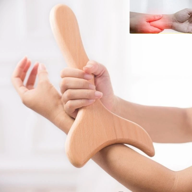 Houten Lymfedrainage Massager Peddel Handleiding Anti-Cellulitis Gua Sha Tool Spierpijn Verlichting Zacht Weefsel Therapie Apparaat