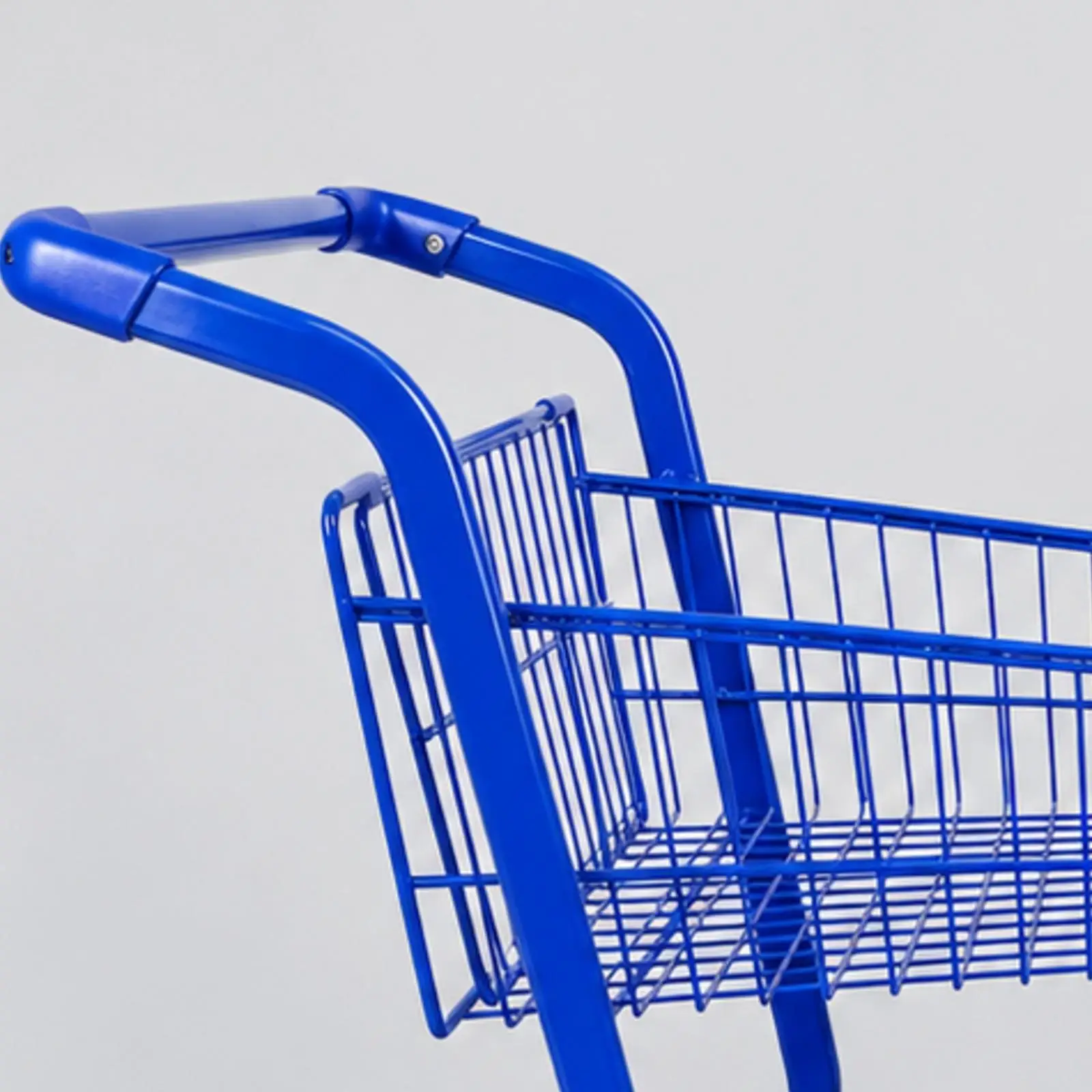 Utility Shopping Cart with Two Wire Baskets for Retail Merchandise and Grocery Hauling