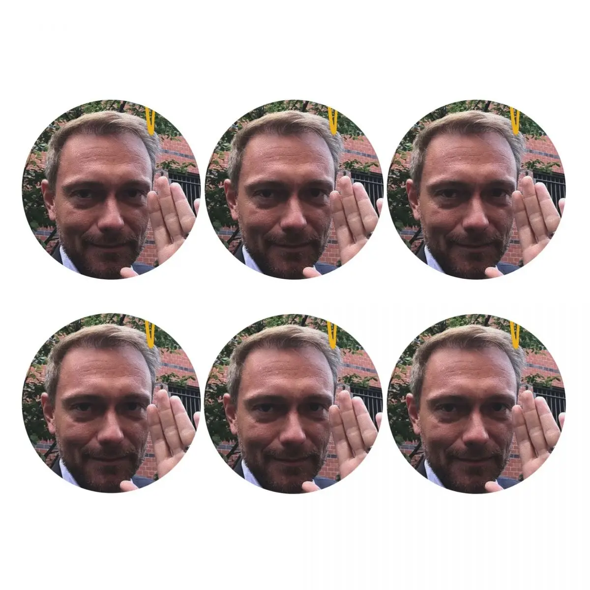Legend Christian Lindner Minister Of Finance Coasters Placemats Insulation Coffee Mats for Decor Home Dining Pads Set of 6