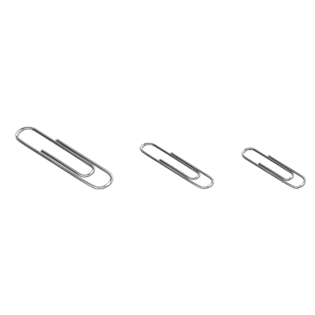 760PCS Assorted Sizes Drawdart Paper Clips, Silver, Big 2Inch, Medium 1.3Inch and Small 1.1Inch