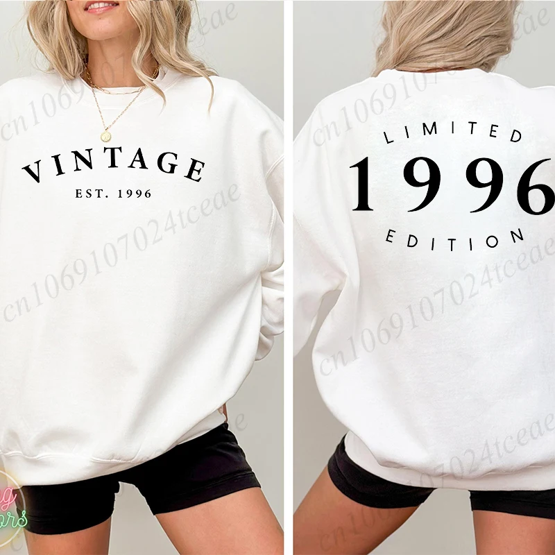 

Женские толстовки с капюшоном в винтажном стиле, лимитированная серия 1996~1956, с принтом 1996 года, модная толстовка в стиле хип-хоп, повседневная, унисекс, хлопок, 330 г/м²