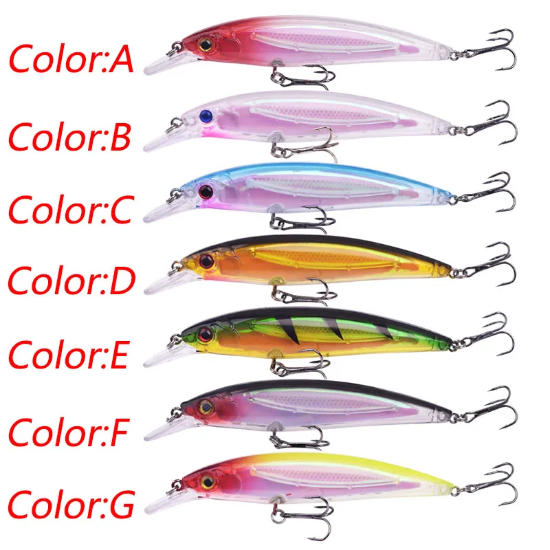 Proleurre Minnow Fishing Lure 11cm 13.5g Plastic Wobblers Artificial Hard Bait Topwater Pike Bass Crankbait Pesca Fishing Tackle