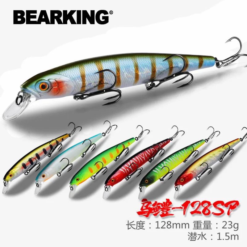 M128 BEARKING Perfect Action 19 цветов для искусственных рыболовных приманок, приманка 128 мм, 23 г, подвесные воблеры гольяна, воблеры