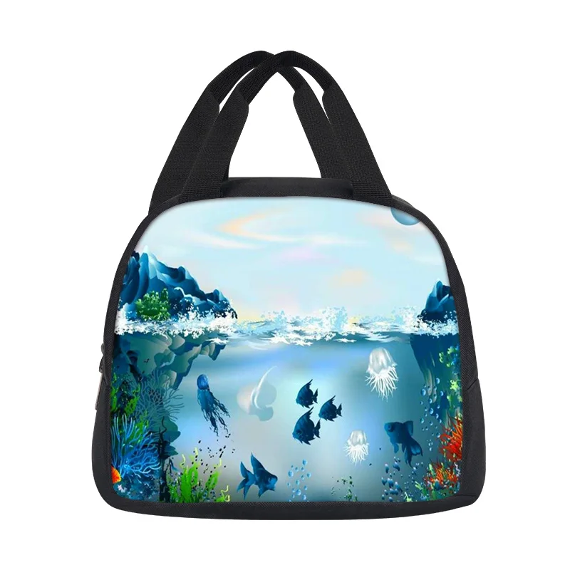 Underwater World  lunch bag versatile cartoon large capacity new item, best gift for boys and girls on school birthdays