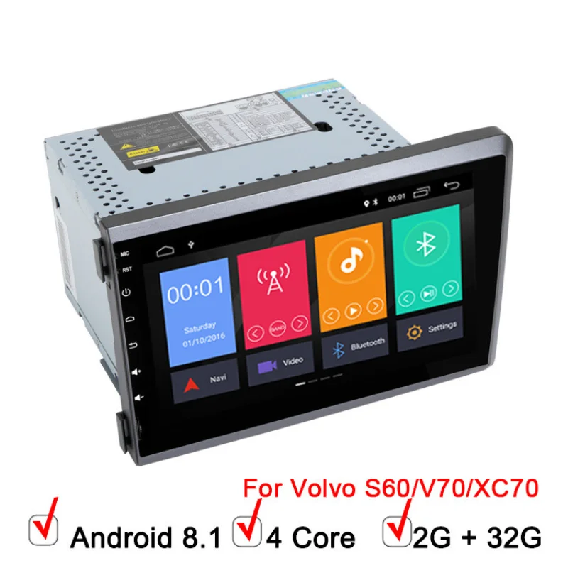 

Android 8.1 Works with Volvo S60/V70/XC70 2G+32G Car DVD Navigator GPS