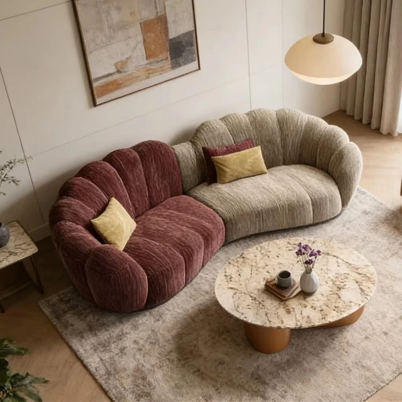 Teddy fleece armchair soft modern living room seat minimalist bedroom