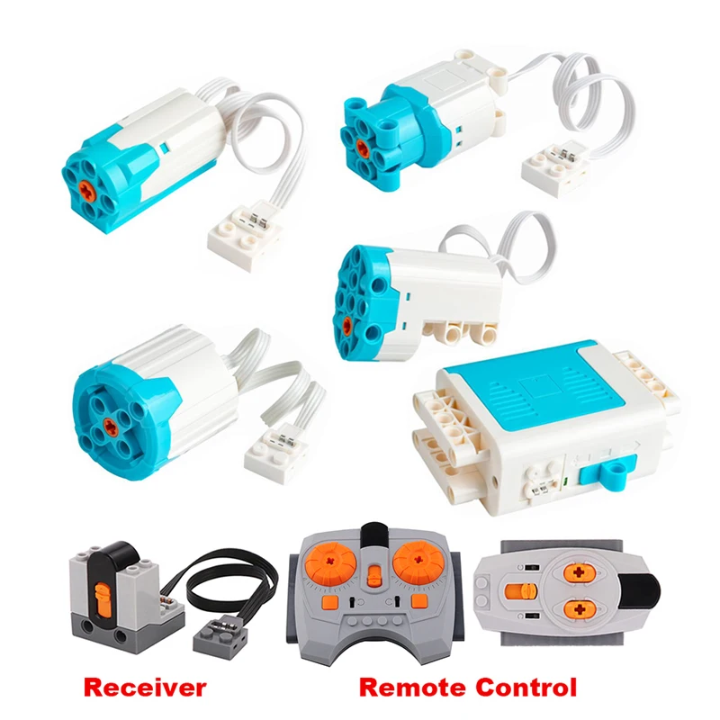 Piezas técnicas con función de potencia, servomotor M XL L, bloques de construcción de Motor reforzado, juegos PF de alta velocidad, juguetes de ladrillo, Motor DIY