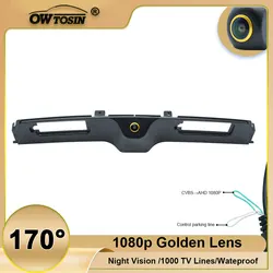 AHD 1080P 170°Golden Vehicle Trunk Handle Rear View Camera For Jeep Compass 2017 2018 2019 2020 Reverse Backup Car Camera
