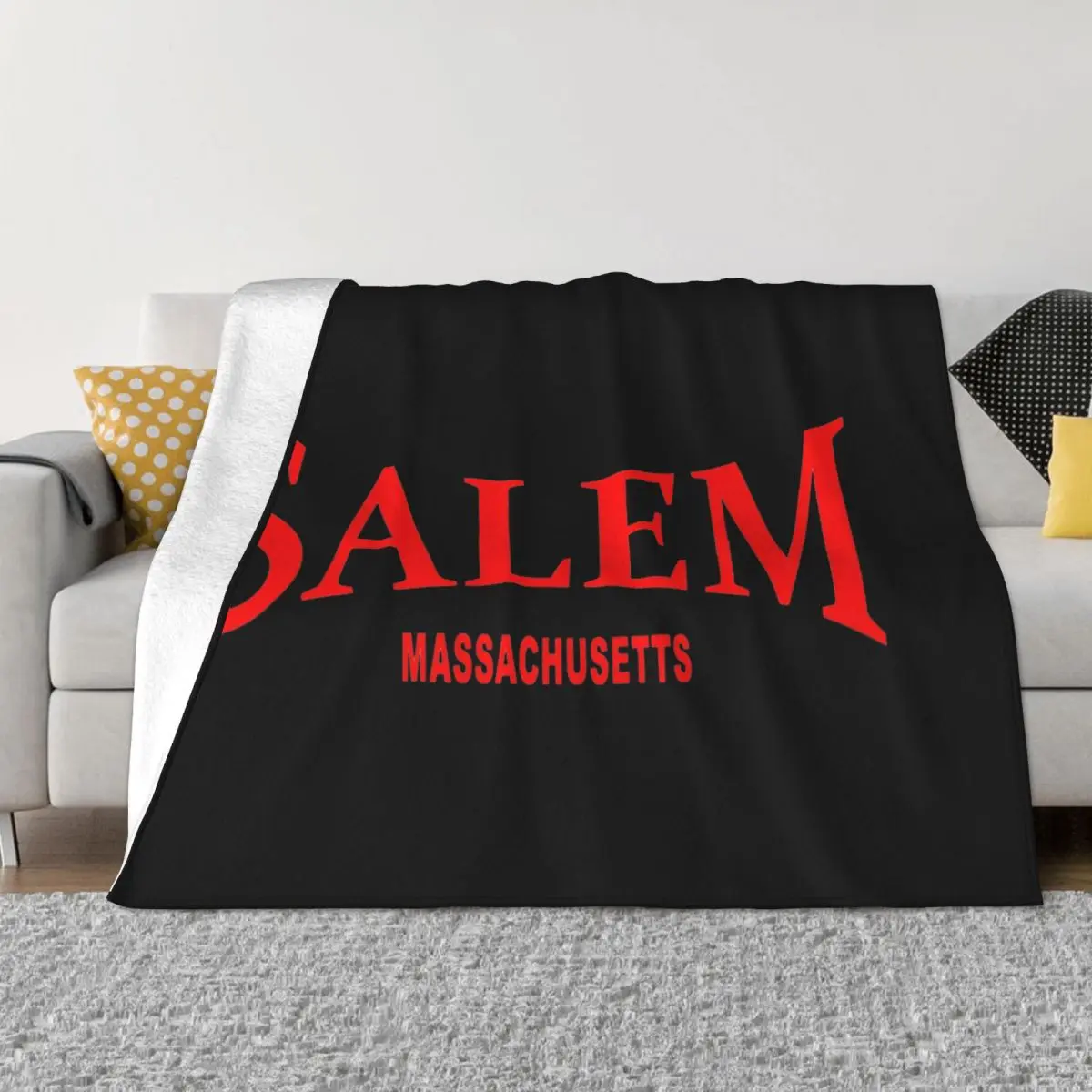 Salem Massachusetts Witches Sabbath Gothic Blanket Flannel Throw Blanket Home Couch Decoration Ultra-Soft Warm Bedspread