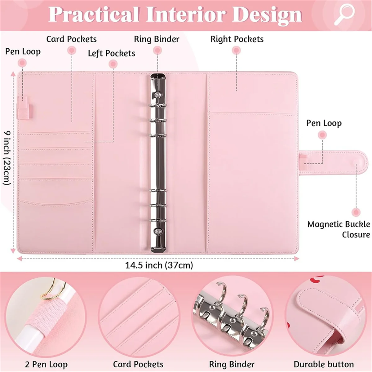 100ซองจดหมายที่ท้าทายเครื่องผูก A5หนังสืองบประมาณพร้อมซองเงินสดซองจดหมาย100ซองบันทึกความท้าทายในการประหยัด5,050 B
