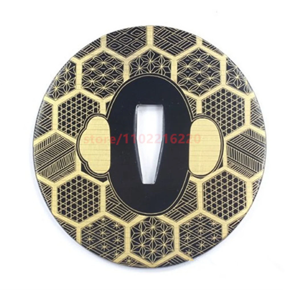 

Очень чудесный стальной железный поручень Tsuba, защита для японского японского самурая, катаны, меча, аксессуары для крепления