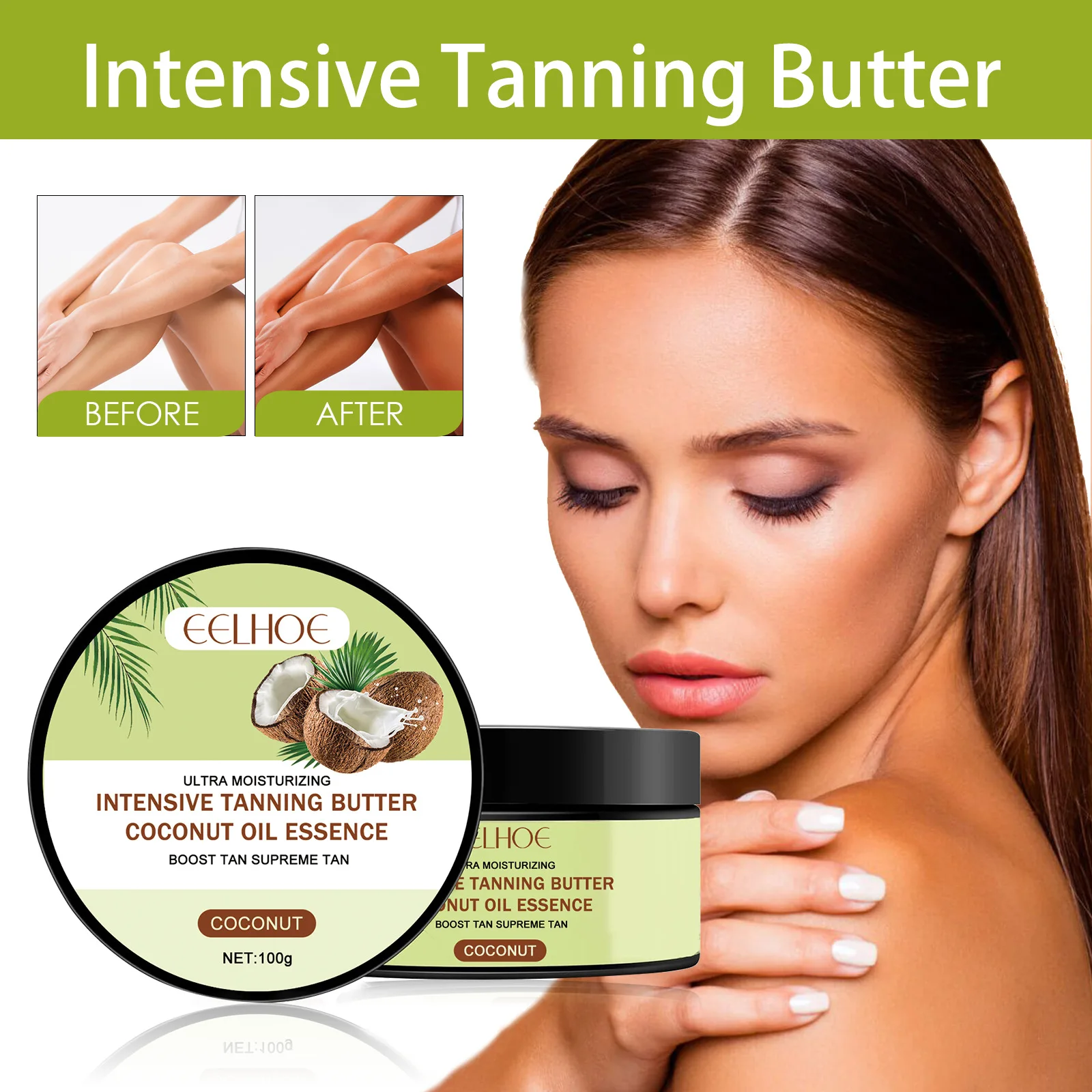 

Coconut Tan Enhancing Lotion for Even Sun Tanning - Outdoor Sun Bathing to Achieve Bronze Skin