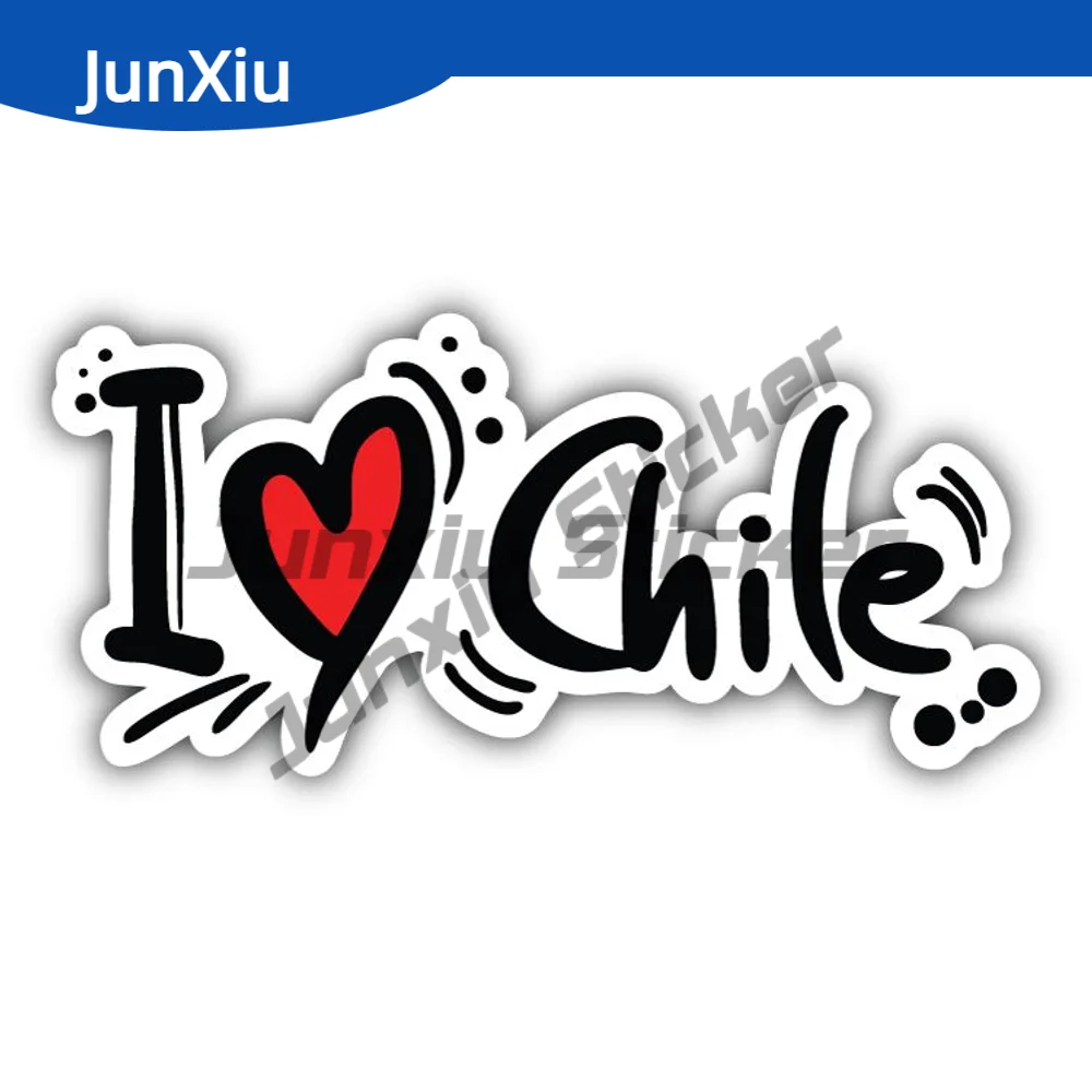 

I Love Chile Slogan Sticker Car Bumper Cover Scratches Decoration Decal Camper Laptop Phone Guitar Yacht Sunscreen Anti Scratch