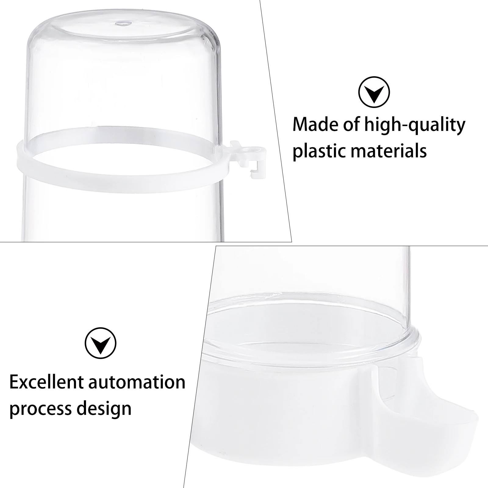 

3Pcs Automatic Bird Drinking Feeder Durable Splashproof Pet Water Bowl Practical Bird Feeding Tool for Small Birds