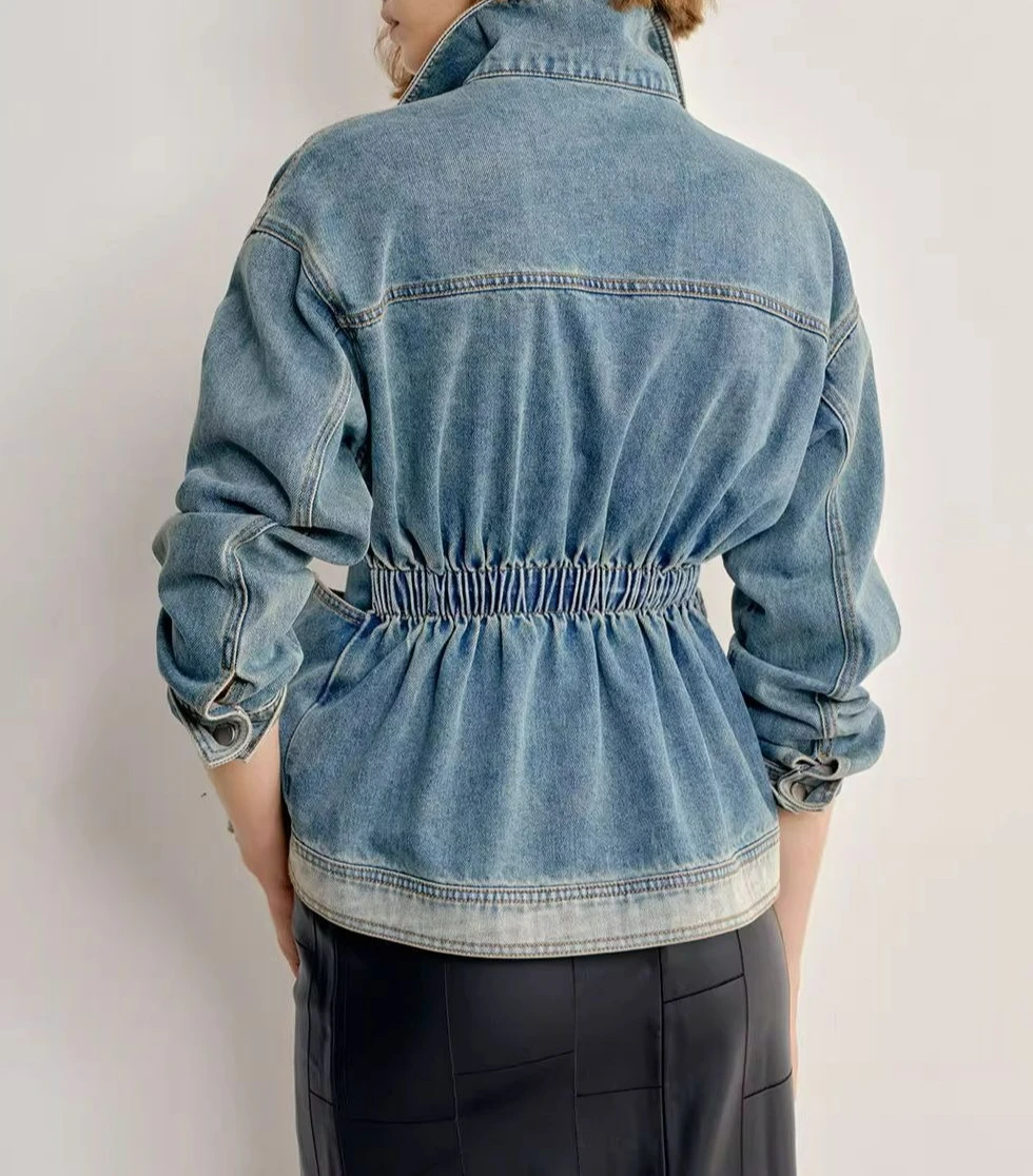 Washed Lapel Retro Denim 2026 Spring and Autumn Coat New Top Loose Casual Jacket