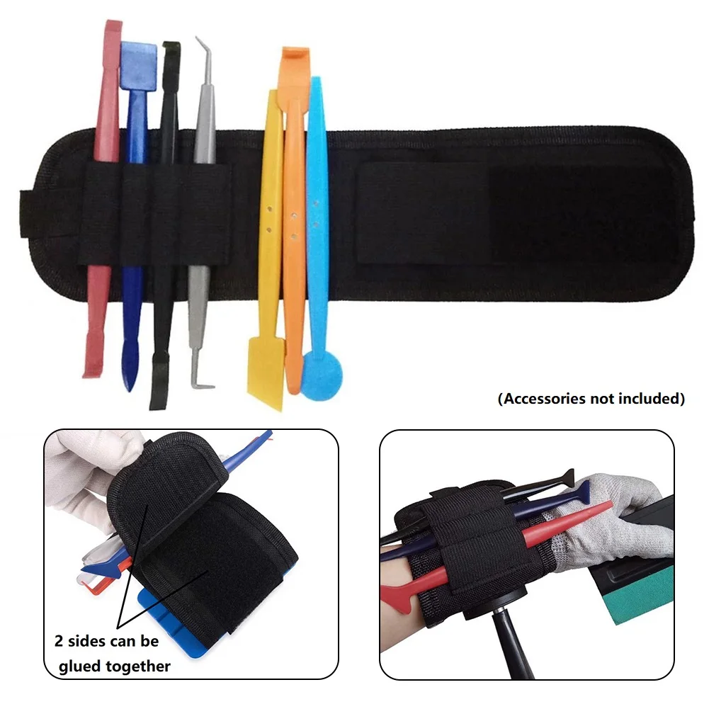 Waist Bag Wrist Pocket Bag Wrapping Tools Black Cutter Bag Magnet Oxford Squeegee Tools Bag Storage Wrist Waist
