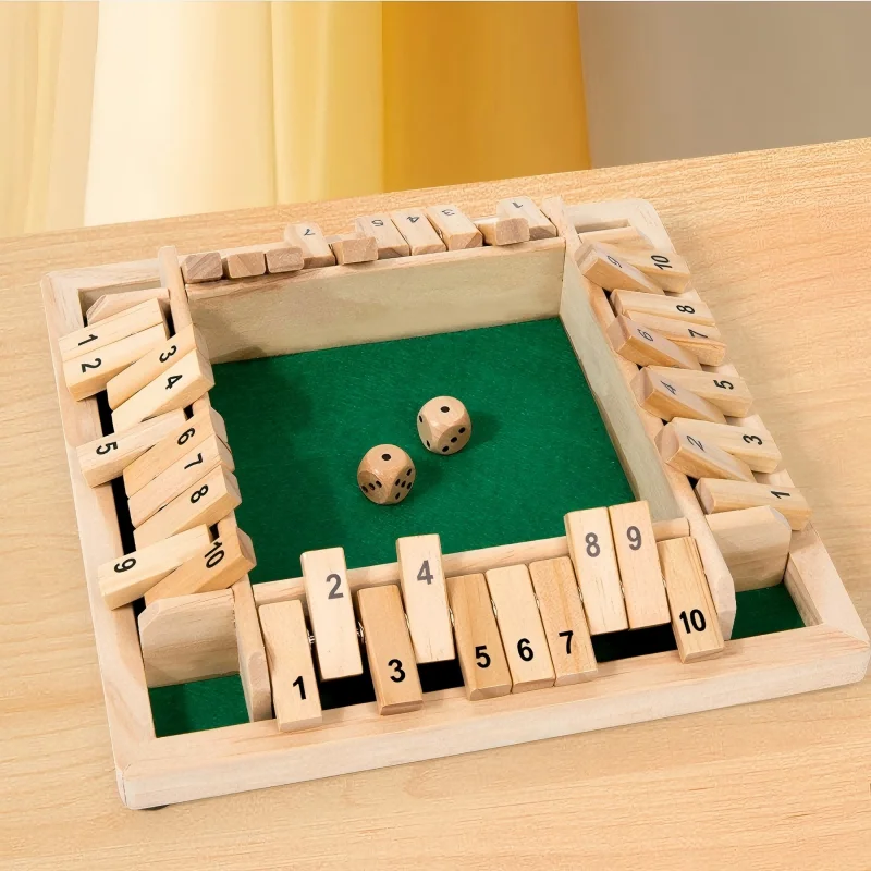 Juego de mesa de lujo de cuatro caras con 10 números, caja cerrada, dados, fiesta, Club, juegos para beber para adultos, familias para niños y adultos