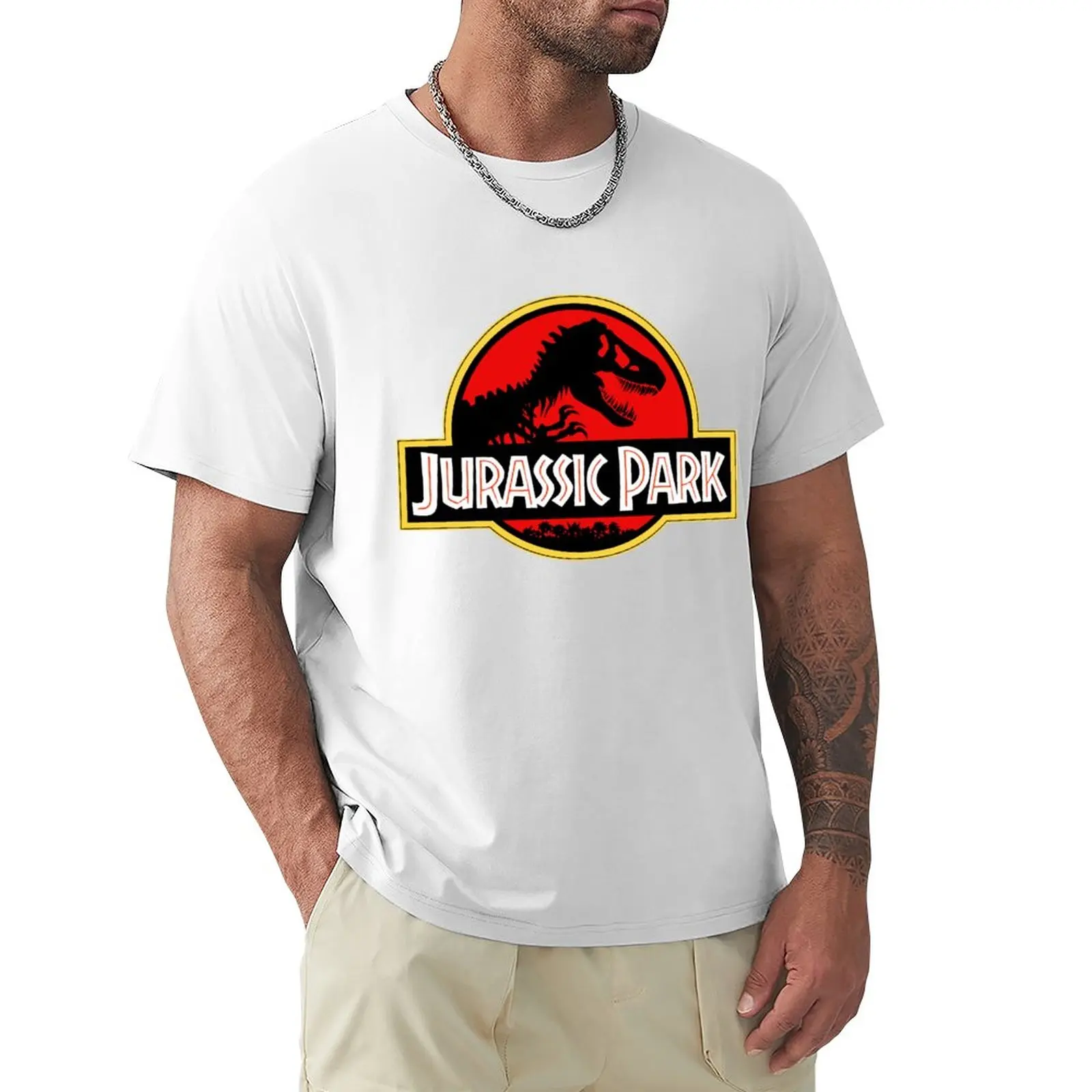 Men's t-shirts brand summer  tshirt Jurrasic Park T-Shirt kawaii clothes tops Aesthetic clothing Short sleeve tee men