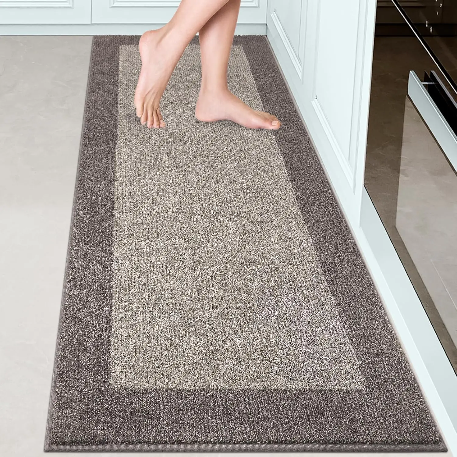 

Machine Washable Kitchen Rug 24x70, Non Slip Floor Mat Absorbent Runner for Bedroom Hallway Bathroom Door Roll Packing
