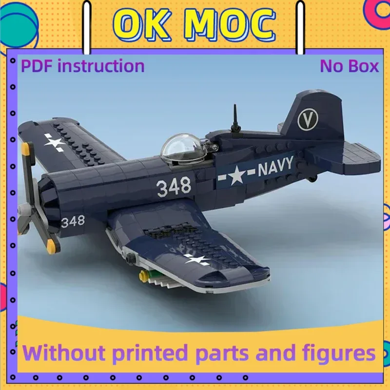 

Moc Building Bricks Military Aircraft Model F4U Corsair Fighter Technology Modular Blocks Gift Christmas Toys DIY Sets Assembly