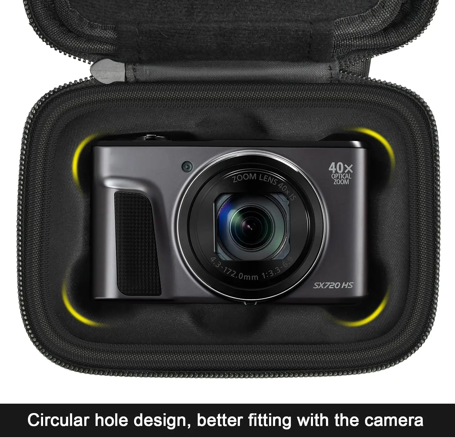 (Case only)  Camera Bag for Canon PowerShot SX740/ SX720/G7X Mark II/G7X Mark III Digital Camera,Padded Interior image 3