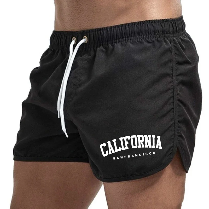 California Fashion Men's Board Shorts High Quality Beach Casual Fashion Short Pants Male Summer Running Cycling Fitness Shorts