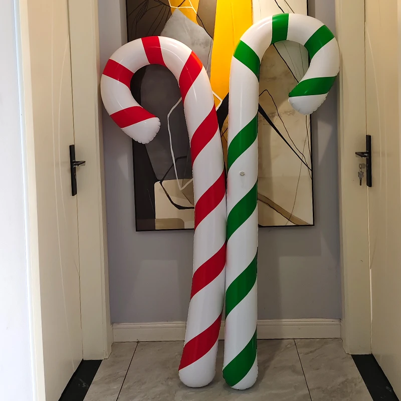 1PC Umfang 180cm Landung 170cm Aufblasbare Weihnachten Stöcke Dekorationen Lollipop Ballon Party Bar Atmosphäre Requisiten Ornamente – Detail 11
