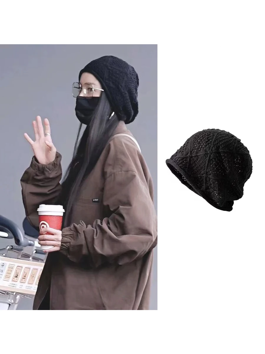 gorro-de-punto-ottoelle-estilo-yang-mi-para-mujer-calido-y-versatil-para-primavera-y-otono-sin-visera-plegable-con-disen