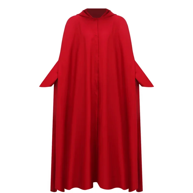 حكاية تأثيري حلي خادمة Offred اللون الأحمر عباءة كيب قبعة بيضاء النساء هالوين كرنفال الدعائم الحفلات 2024 MN1