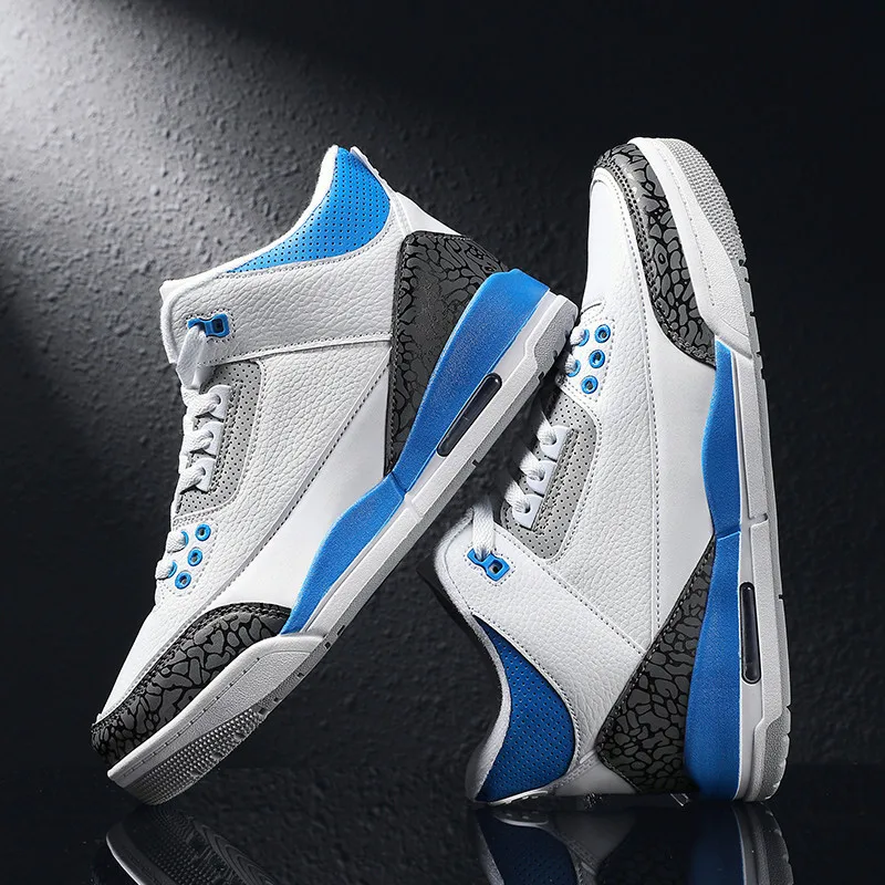 Men's running sports fashion thick-sole basketball shoes non-slip, wear-resistant, comfortable and breathable training shoes