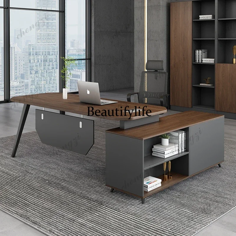 Luxury Computer Office Desks Corner Wooden Storage Manager Office Desks With Drawers Minimalist Furniture Er Arbeitet