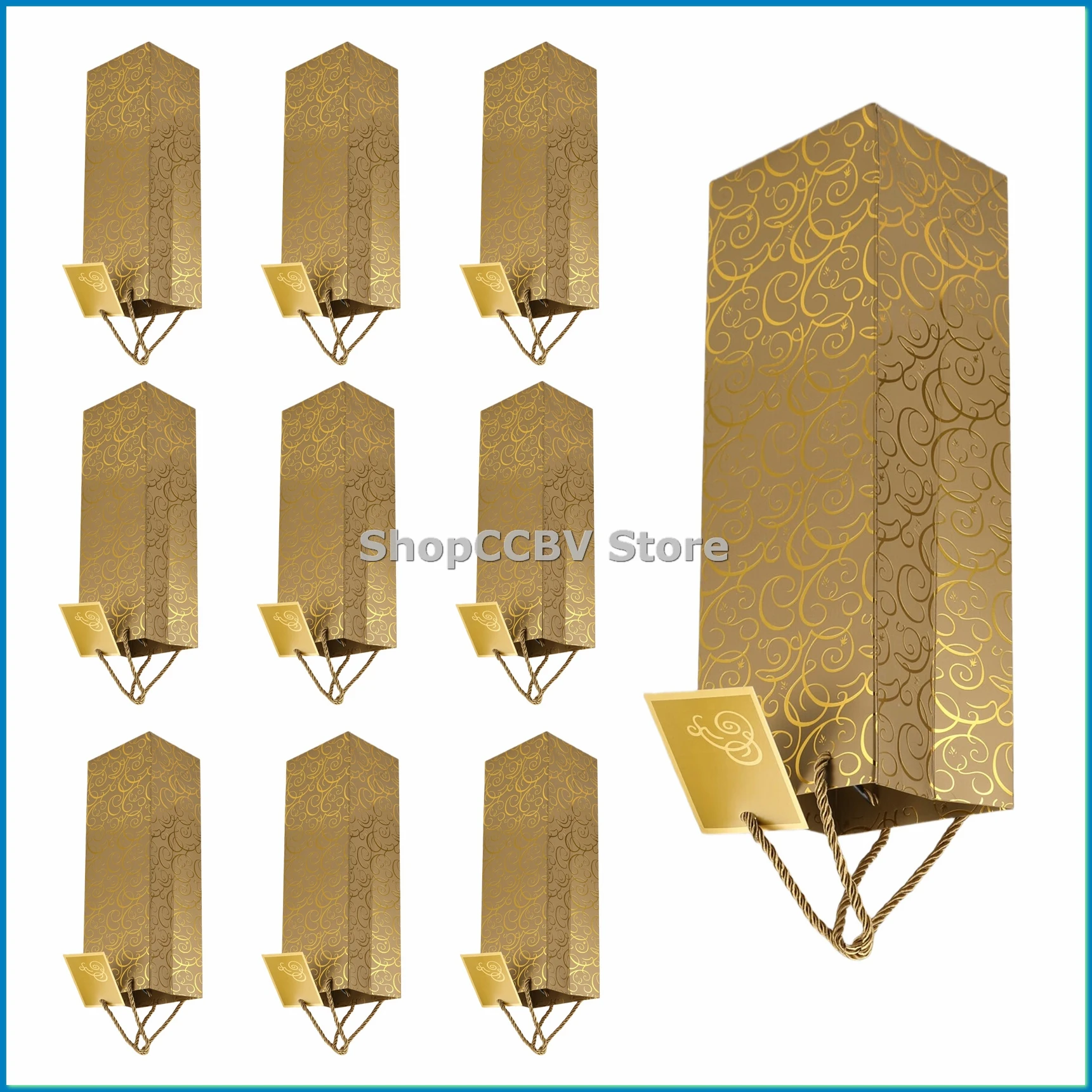 

Сумки для вина, мешок для вина из крафт-бумаги, 10 шт. Подарочные пакеты для вина с ручками, одна бутылка-A50M