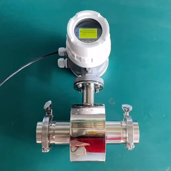 0.5% Precision Sanitary Drink Dairy Flowmeters Raw Milk Water Flow Meter for Milking Parlor