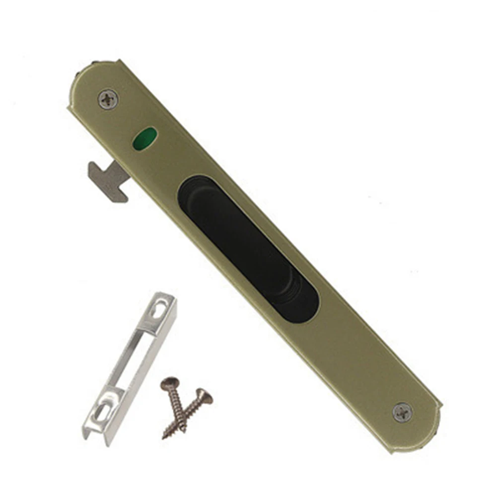 Electroplated Finish Door Lock Sliding Door Lock Electroplated Finish Key Options Included Long-lasting Performance Outdoor Use