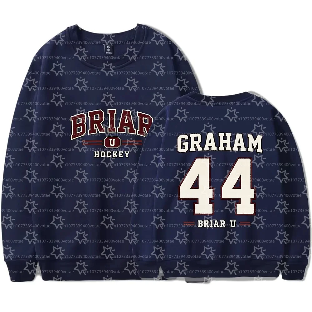

Off Campus Graham 44 Briar University Merch Design Pattern Printed Hoodie Summer Minimalist Casual Texture Crewneck Loose Tops