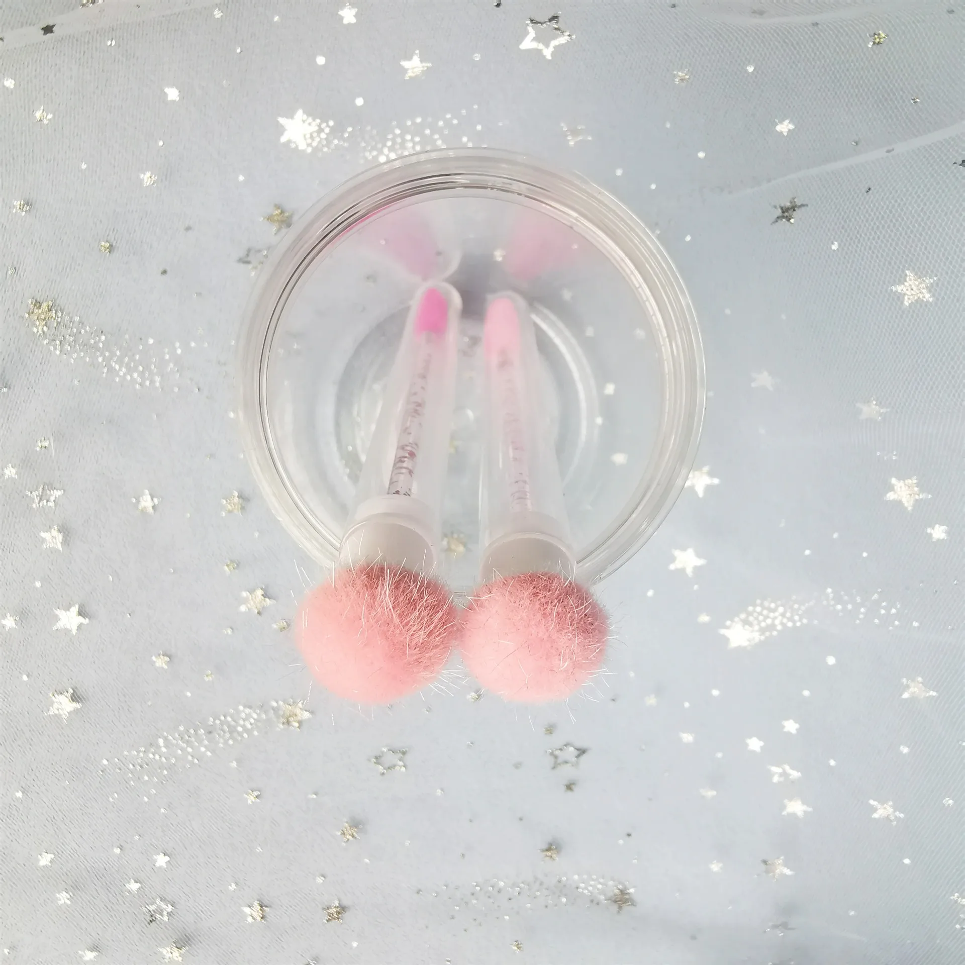 Nieuwe wegwerpwimperborstels met buis Crystal Mascara Wimperverlengingsborstel Sleutelhanger met buis voor wimperverlenging