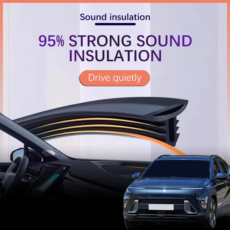 

Car Dashboard Sealing Strip Interior Auto Noise Sound Insulation Rubber Trim Weatherstrip For Hyundai Kona Electric Kauai Encino