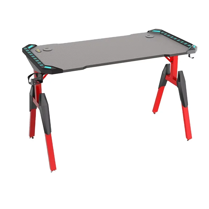 

Adjustable Modern Home Office Computer Gaming Desk Designer E-Sport Gamer Racing Metal Desk with RGB Light
