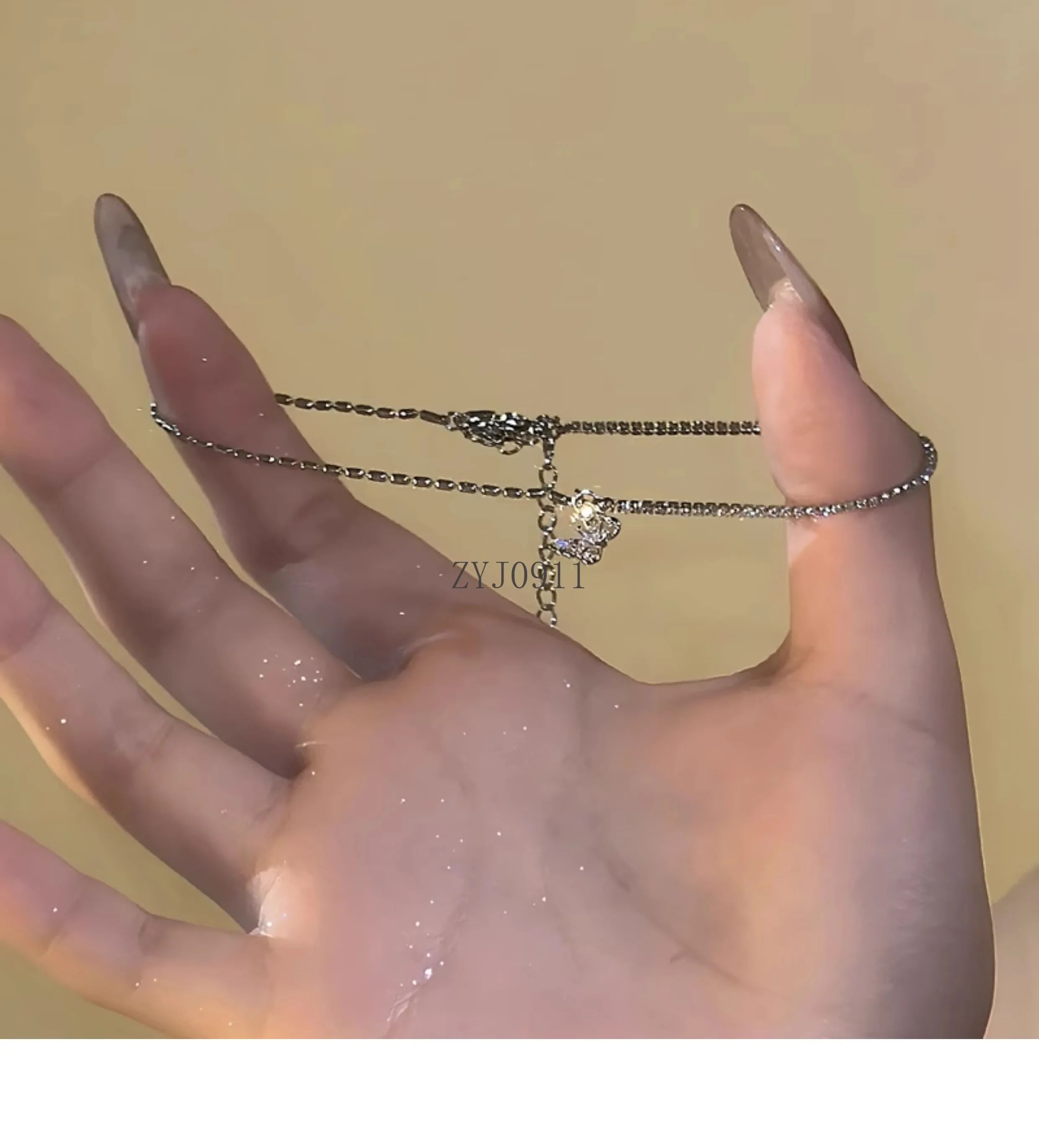 Versione coreana del vento dolce fata farfalla cavigliera luce lusso temperamento estivo avanzata catena del piede donna