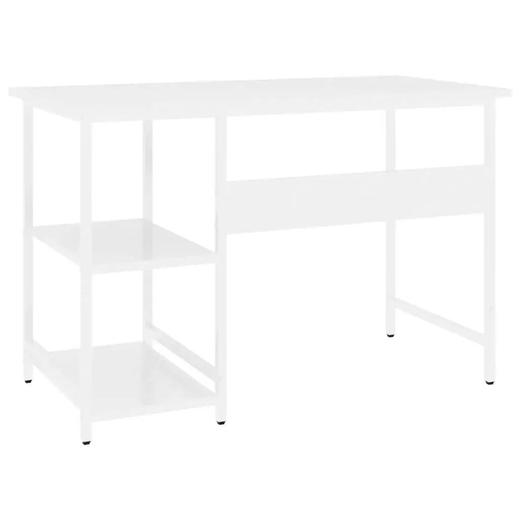 Computer Desk White Powder Coated Metal Medium Durable