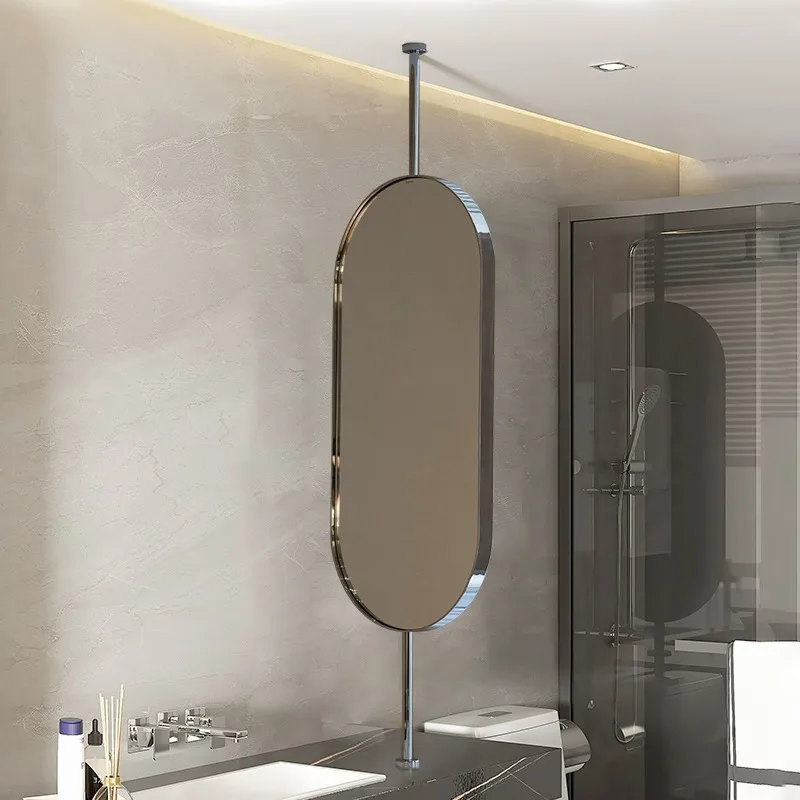 Makeup Vanity Ceiling Bathroom Mirror Hotel Homestay Suspended Mirrors Double-sided Led Зеркало Настенное Home Improvement