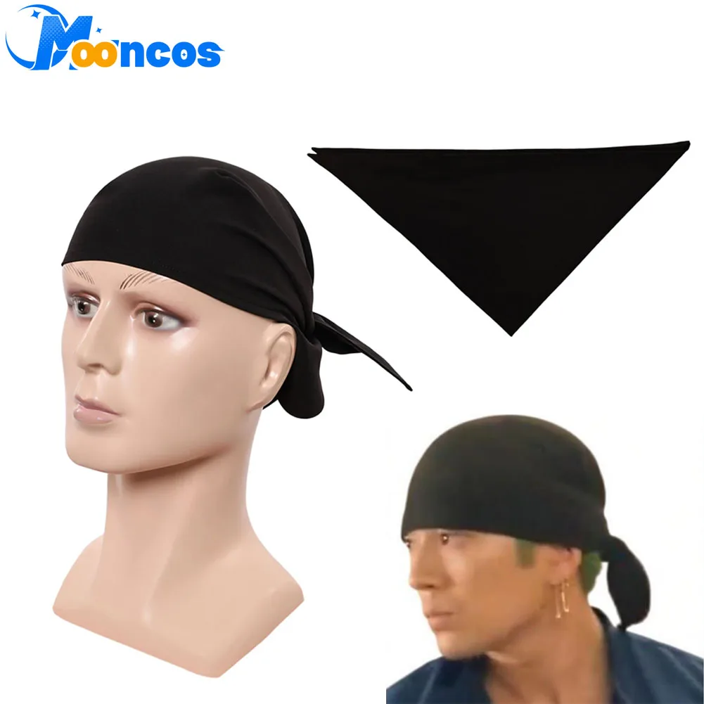 

Roronoa Zoro Head Scarf Cosplay Men Fantasy Black Elastic Headband Headscarf Kerchief Movie Costume Accessory Halloween Carnival