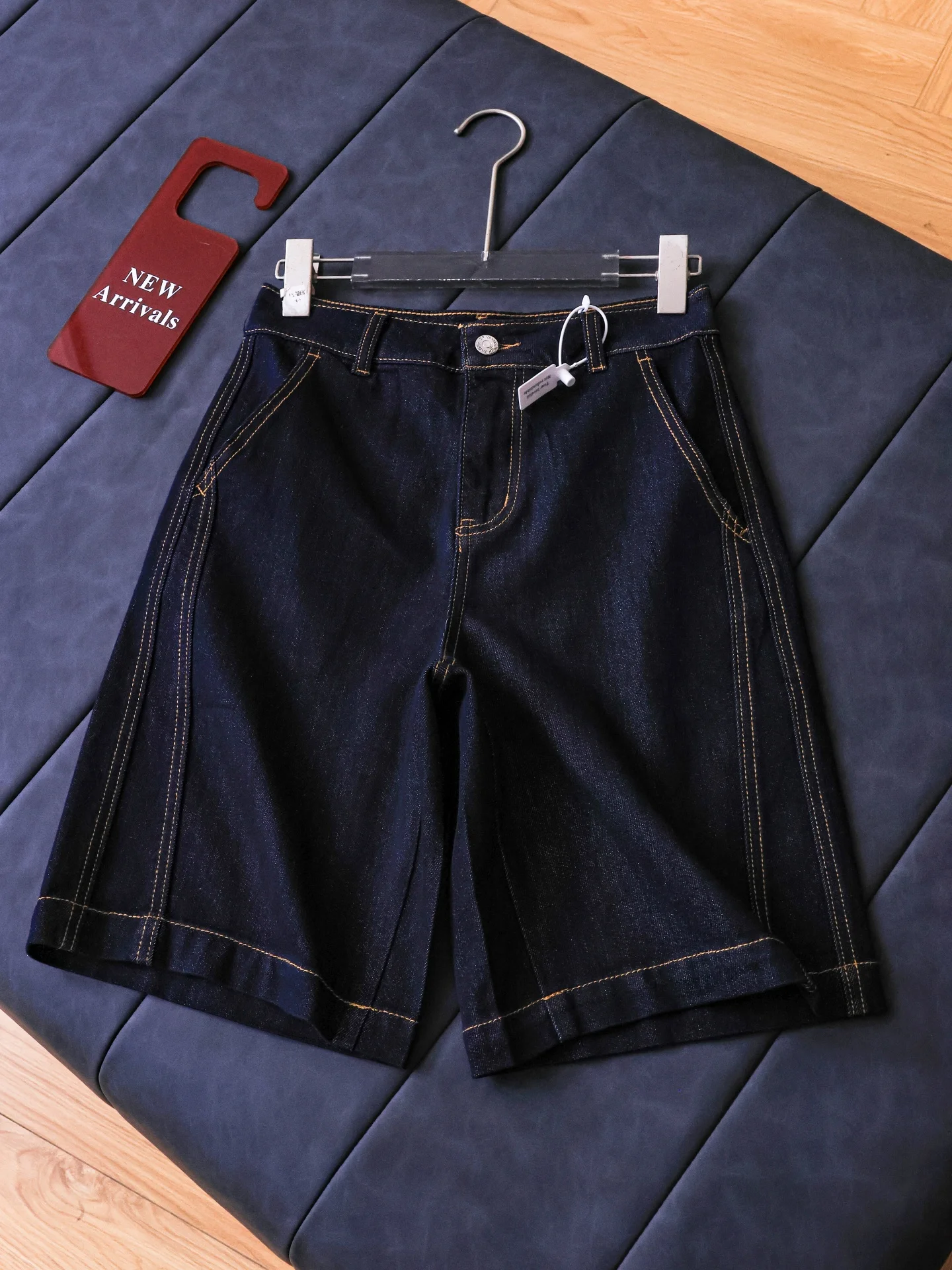 

Cool Comfortable High Waist Loose Wide Leg Jeans Short Women's Five-Quarter Pants Breathable Summer Denim Trousers E977