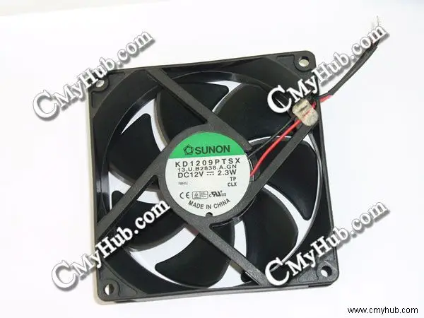 Для SUNON KD1209PTSX 13.U. B2838.A.GN 12 В постоянного тока 2,3 Вт 9225 9 см 92 мм 92x92x25 мм 2-контактный 2-проводный охлаждающий вентилятор KD1209PTSX 13.U. B2838.A.GN