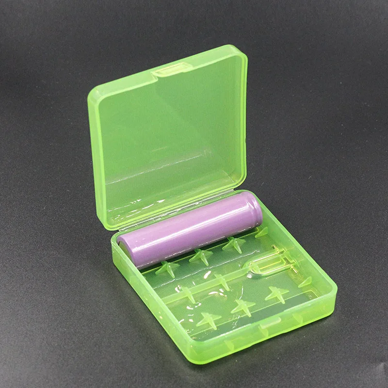 For 18650 16340 Battery Storage Box With Hook 4 Slots Plastic Batteries Holder Box Case High Quality Clear Home Storage Box